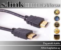 S-link SLX-280 HDMI TO HDMI 1.5m Sinema 4K (4096*2160) Görüntü ve Ses Aktarıcı Kablo